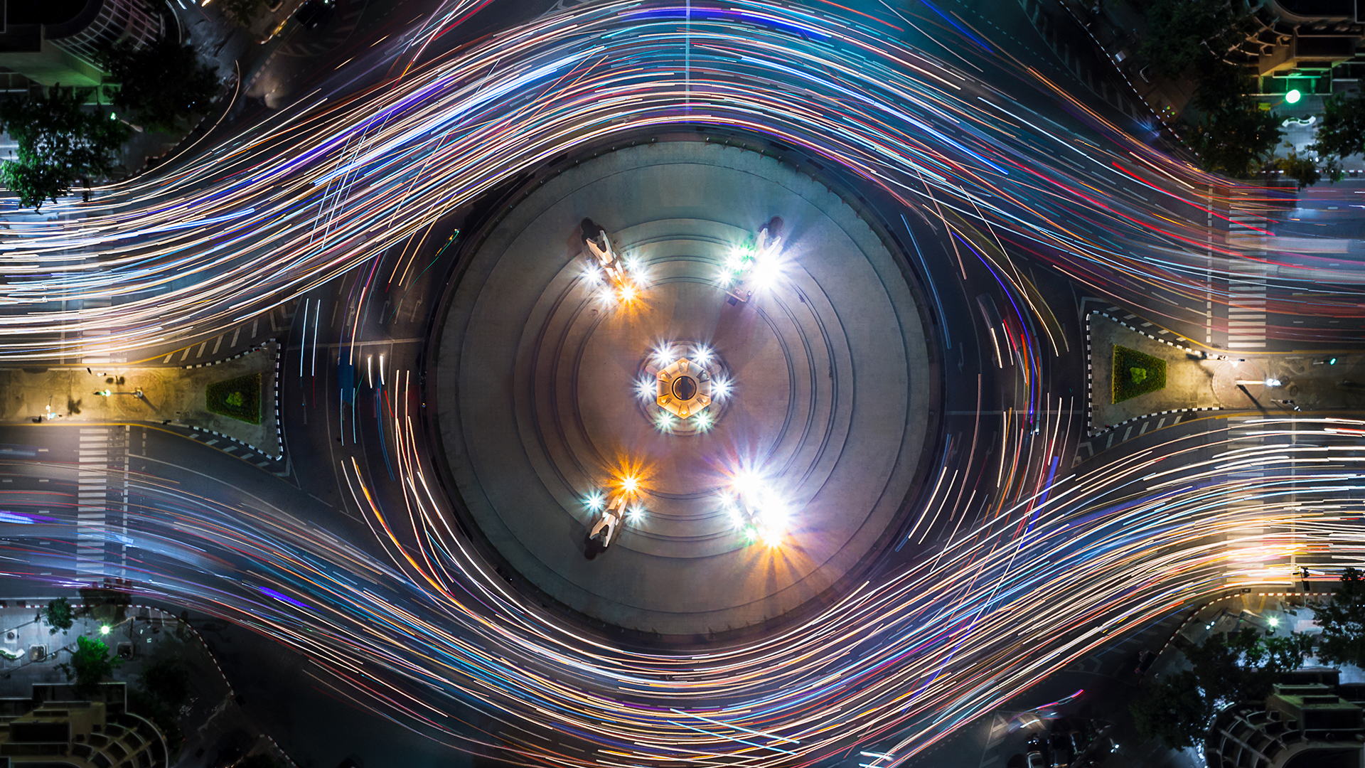 Roundabout bird's eye view 