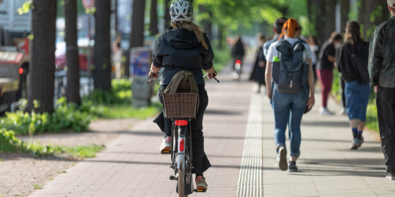 cyclist on a bike