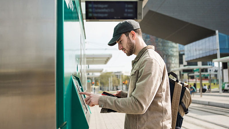 Ticket machine on station
